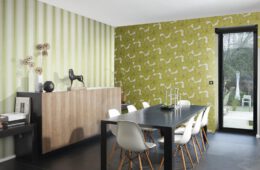 Papel pintado en salón